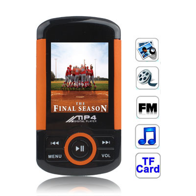 2.8 inch Touch screen 8GB MP4 Player with TF Card Slot, Support Camera, FM Radio, Games (Black)